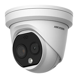 Hikvision DS-2TD1217-2-PA Heatpro Series 4MP IR Thermal Turret IP Camera, 2mm Fixed Lens, White