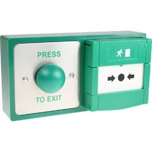 CDVI DBB-22-04 Combined Green Dome RTE & Resettable Emergency Release
