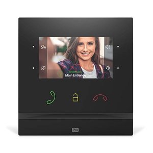 2N Indoor Compact Series Intercom Answering Unit with 4.3? Colour Display, 12VDC, Black