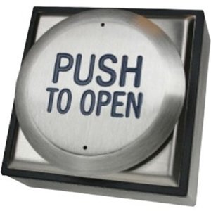 CDVI RTEPTO Large all-active PUSH TO OPEN Exit Button, Surface Mount