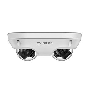 Avigilon 10.C-H5DH-DO1-IR H5A-Series 5MP (2x) IR Dual-Head Dome Camera, (2) 3.35-7mm Varifocal Lenses, White