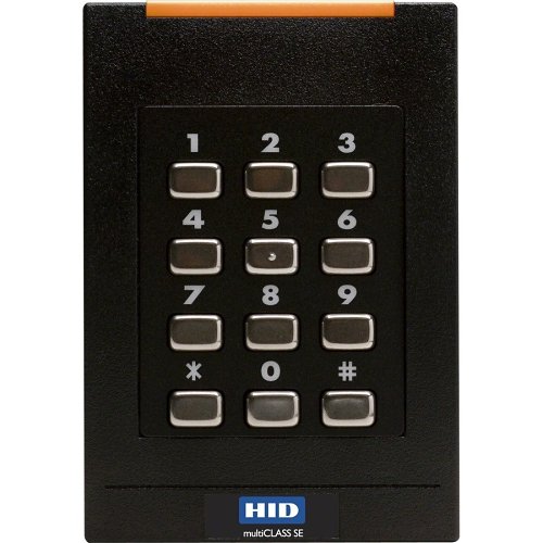 HID 921PTNNEK00000 multiCLASS SE RPK40 Smart Card Reader Wall Switch with Keypad, HID Prox, AWID and EM4102 (32 bits), Maximum compatibility, Wiegand, Pigtail, Standard v1, Black