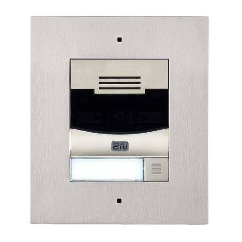 2N IP Solo Intercom Sub Station - for Home, Door Entry - Nickel - Cable - Flush Mount