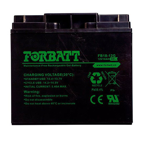 FB12-18G: Forbatt 18AH Lead Acid Gel Bat
