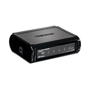 TRENDnet TE100-S5 5 Ports Ethernet Switch - Fast Ethernet - 10Base-T, 100Base-TX - New - 2 Layer Supported - AC Adapter - Twisted Pair