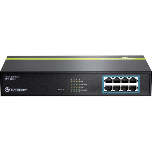TRENDnet TPE-T80H 8 Ports Ethernet Switch - 2 Layer Supported - Rack-mountable