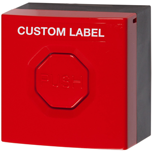 STI SS3-1R14-CL Push Button For Indoor - Black, Red