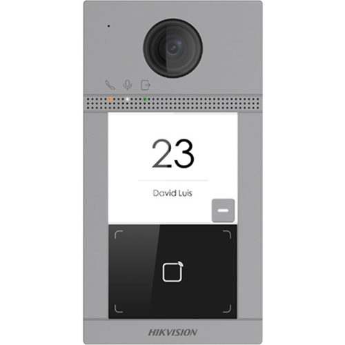 Hikvision DS-KV8113-WME1(B) Video Door Phone Sub Station - 2 Megapixel129&deg; Horizontal - 75&deg; Vertical - Full-duplex - Metal, Aluminium Alloy - Villa, Access Control, Door Entry, Outdoor
