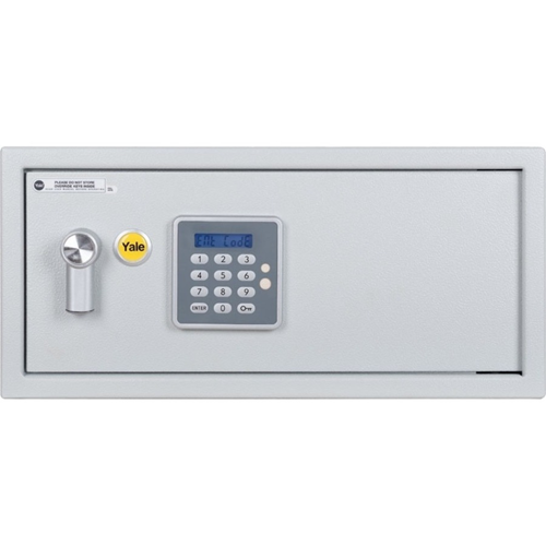 Yale Security Safe - Key, Digital Lock - for Notebook - Internal Size 190 mm x 420 mm x 300 mm - Overall Size 200 mm x 430 mm x 350 mm - White