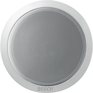 Bosch Bosch LHM0606/10 Ceiling loudspeaker 6W metal with clamps - Ceiling loudspeaker 6 W, circular metal grille, ceiling- mounted with 2 spring clamps, white RAL 9010.